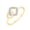 Bague toi et moi diamant en or 9 carats