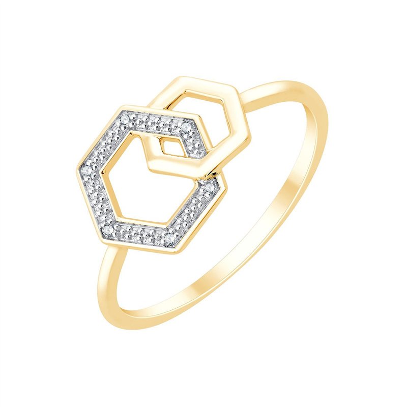 Bague toi et moi diamant en or 9 carats