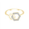 Bague toi et moi diamant en or 9 carats