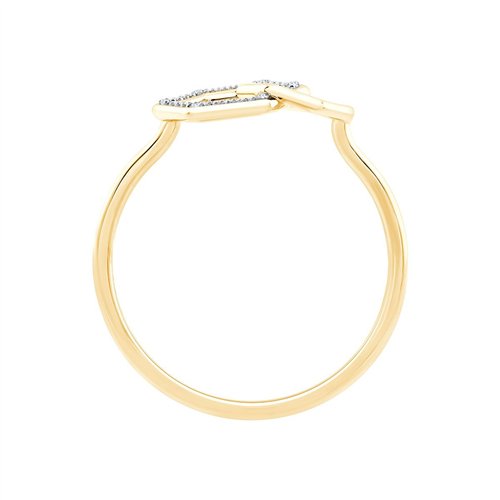 Bague toi et moi diamant en or 9 carats