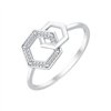 Bague toi et moi diamant en or 9 carats