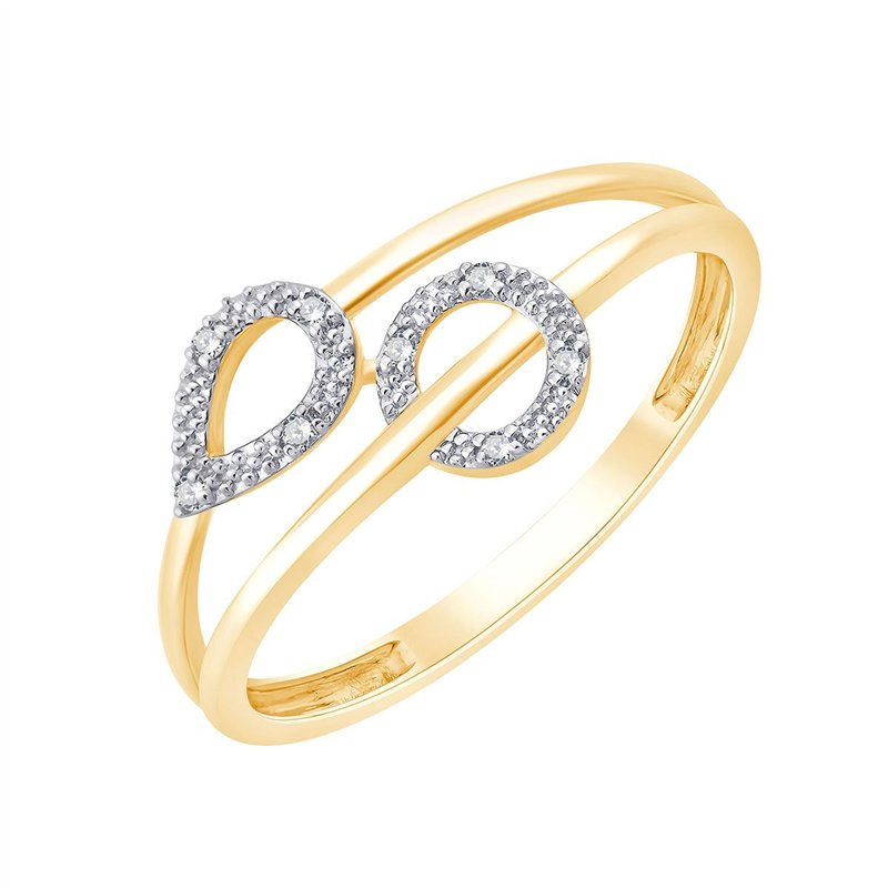 Bague toi et moi diamant en or 9 carats