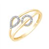 Bague toi et moi diamant en or 9 carats