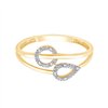 Bague toi et moi diamant en or 9 carats