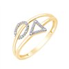 Bague toi et moi diamant en or 9 carats