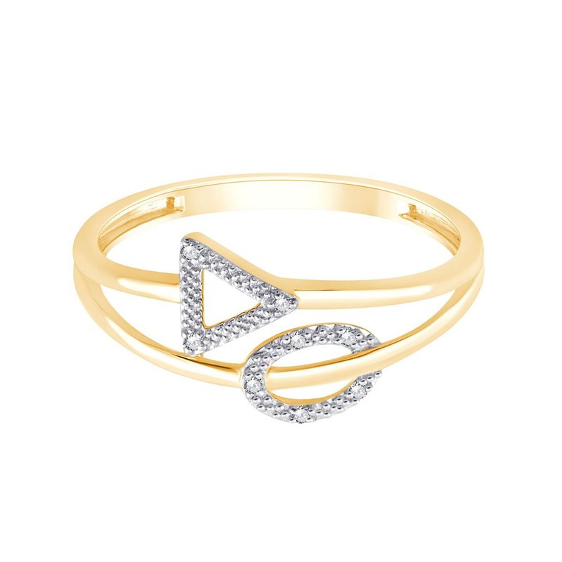 Bague toi et moi diamant en or 9 carats
