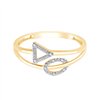 Bague toi et moi diamant en or 9 carats
