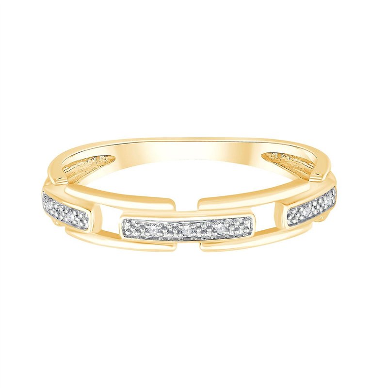 Bague serti clos diamant en or 9 carats