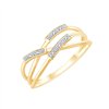 Bague toi et moi diamant en or 9 carats