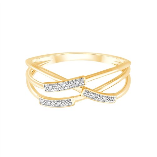 Bague toi et moi diamant en or 9 carats