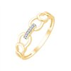 Bague serti clos diamant en or 9 carats