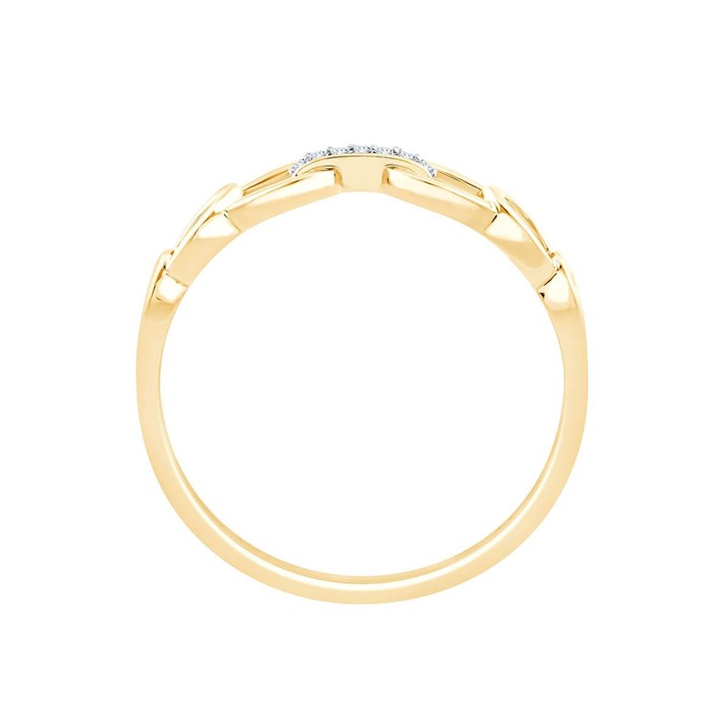 Bague serti clos diamant en or 9 carats