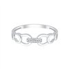 Bague serti clos diamant en or 9 carats