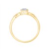 Bague serti clos diamant en or 9 carats