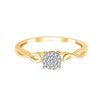 Bague serti clos diamant en or 9 carats