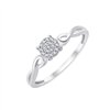 Bague serti clos diamant en or 9 carats