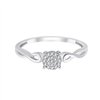 Bague serti clos diamant en or 9 carats