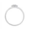 Solitaire entouré serti clos diamant en or 9 carats