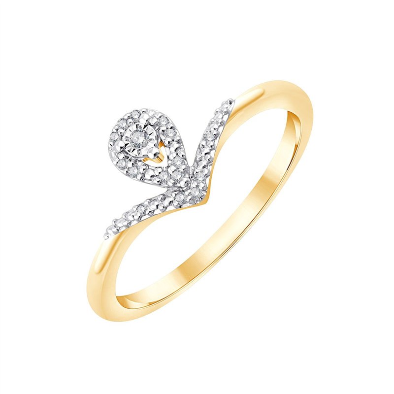Bague diamant en or 9 carats