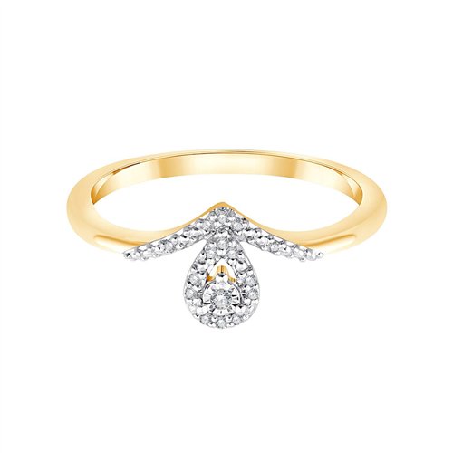 Bague diamant en or 9 carats