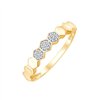 Bague serti clos diamant en or 9 carats