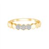 Bague serti clos diamant en or 9 carats