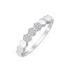 Bague serti clos diamant en or 9 carats