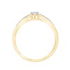 Solitaire accompagné diamant en or 9 carats