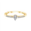 Solitaire accompagné diamant en or 9 carats