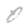 Solitaire accompagné diamant en or 9 carats