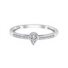 Solitaire accompagné diamant en or 9 carats