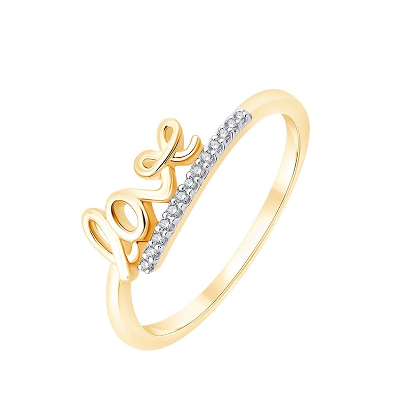 Bague serti clos diamant en or 9 carats
