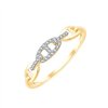 Bague serti clos diamant en or 9 carats