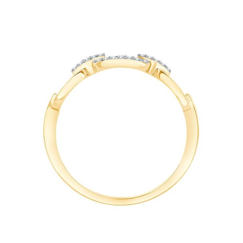 Bague serti clos diamant en or 9 carats