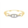 Bague serti clos diamant en or 9 carats