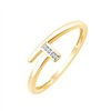 Bague serti clos diamant en or 9 carats
