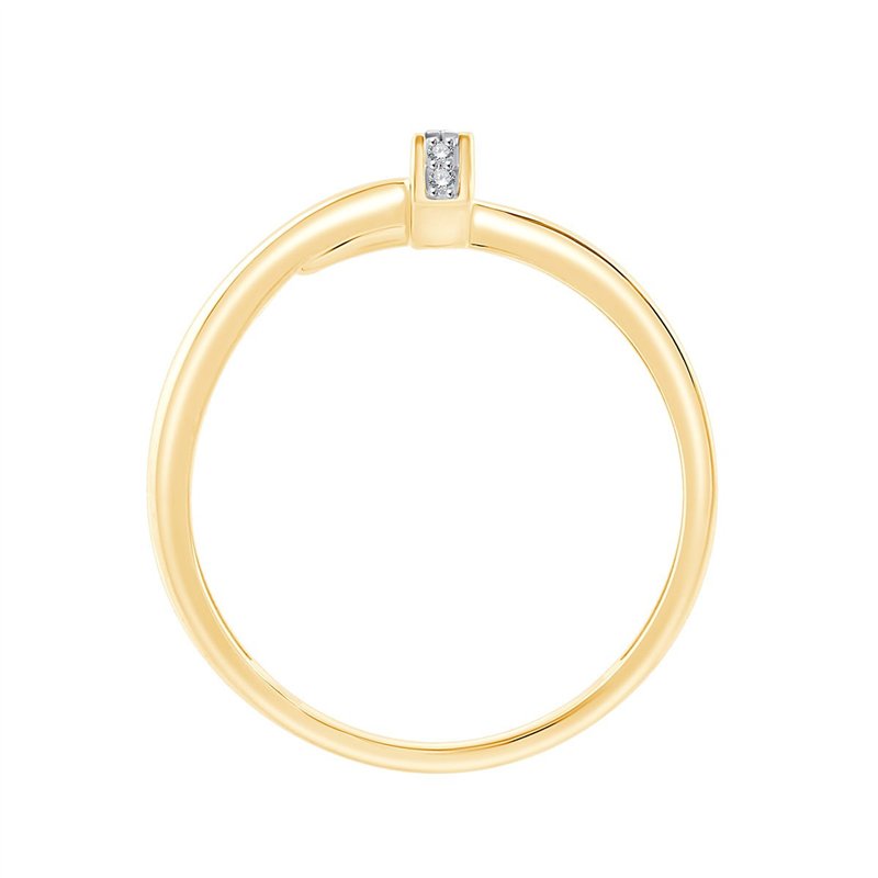 Bague serti clos diamant en or 9 carats