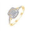 Bague trilogie diamant en or 9 carats