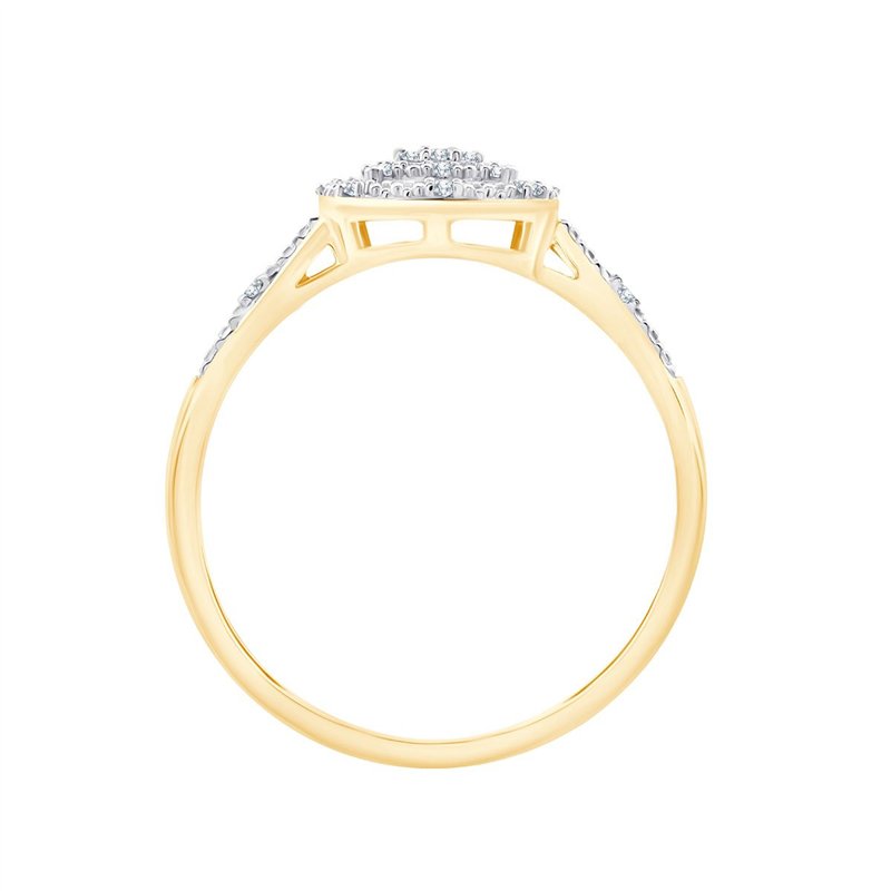 Bague trilogie diamant en or 9 carats