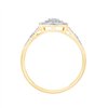 Bague trilogie diamant en or 9 carats
