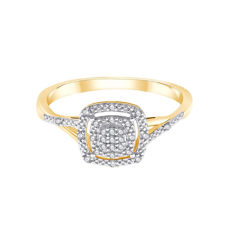 Bague trilogie diamant en or 9 carats