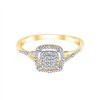 Bague trilogie diamant en or 9 carats