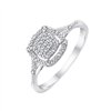 Bague trilogie diamant en or 9 carats