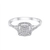 Bague trilogie diamant en or 9 carats
