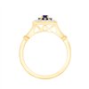 Bague saphir et diamant en or 9 carats