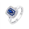Bague saphir et diamant en or 9 carats