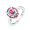 Bague rubis et diamant en or 9 carats