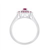 Bague rubis et diamant en or 9 carats