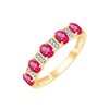 Bague rubis et diamant en or 9 carats