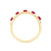 Bague rubis et diamant en or 9 carats